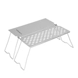 Outdoor Titanium BBQ Grill Net with Folding Legs Camping Barbecue Grill Net for Camping Picnic Food Barbecue Desk