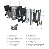 Smart Tuya Wifi Keyless Fingerprint Deadbolt Door Lock With Password IC Cards Mechanical Key APP Backup Unlock Way For Apartment