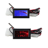 Digital Thermometer 5V LCD Pointer Car Water Temperature Meter Gauge C/F NTC Sensor for Computer Case Air Conditioning Boilers