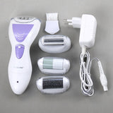 4in1 waterproof electric women epilator female face hair removal painless lady shaver bikini trimmer hair remover depilatory