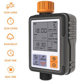 Automatic Programmable Digital Water Timer 3" Large Screen IP65 Waterproof For Garden Lawn Watering System Irrigation Timer