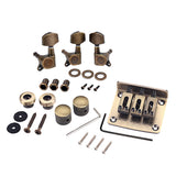 1 Set Cigar Box Guitar Bridge w/ Wrench Set Accs Luthier Tool Bronze Color Guitar Parts  Accessories