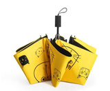 Man Parasol Woman Folding Umbrella Cartoon Personality Black Coating Anti-UV Female Sun Umbrella For Boys Rain Gear Parapluie