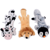 Simulation Animal Skin Toys 45cm for Pet Sounding Plush Toys Raccoon Squirrel Voice Leather Shell Household Pet Dog Products