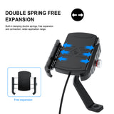 15W Motorcycle Holder Smartphone Stand Support 2 IN 1 USB Wireless QC3.0 Fast Charging Waterproof Mobile Phone Mount