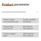 130-in-1 Combination Screwdriver Tool Kit Multi-purpose Mobile Phone Computer Home Appliance Repair Screw Driver Bits Set