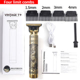 Rechargeable T9 Hair Clipper Professional Baldheaded Electric hair Cordless Shaver Trimmer Men Barber Hair Cutting Machine