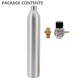 Empty 0.6 L Soda CO2 Tank &amp; CO2 Mini Gas Regulator with 8mm Hose Barb TR21*4 0-90 PSI Homebrew Beer Kegerator