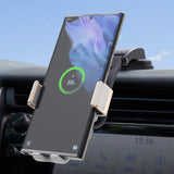 2-in-1 cooling dual-coil wireless charger for folding screen Samsung Z Flip3/4,15W QI Wireless Charger Car Mobile Holder