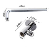 Shower Head Stainless Steel Mount Base Extension Pipe Arm Bathroom Shower Accessories