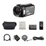 Ordro AE8 Video Camera 4K Digital Camcorder with WiFi Night Vision for YouTube Vlogging Blogger Videos Shooting Filming