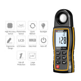 Luxmeter Luxometer Auto Range Photometer Luminometer Lightmeter Digital Light Meters 0-199900 Lux with Max Min Data Hold Mode