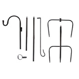 Hanging Plants Iron Yard Flag Pole Shepherd Hook Ground Stake Outdoor Backyard Hardware Lantern Home For Garden Detachable Porch
