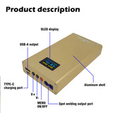 10600mAh Portable Spot-Welding Machine with Welding Pens OLED Display 20 Gears Delay Adjustable DIY Spot-Welding Set