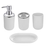 4pcs Bathroom Accessories Set Liquid Bottle Soap Dish Tumbler Toothbrush Holder Shower Space Saving Hotel Gift Home Anti Slip