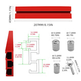 Woodworking 16/18/20mm Dog Hole Baffle Plate Planing Stop Board Workbench Aluminum Alloy Auxiliary T Track Clamp Saw Table Tools