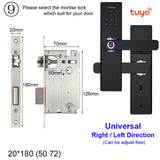 Wifi Tuya APP Electronic Door Lock Biometric Fingerprint 13.56mhz IC Card Password Mobile Phone Unlock Remotely Smart Home