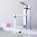 Bathroom Cold And Hot Faucets Deck Mounted Stainless Steel Mixer Water Tap Ceramic Valve Durable Faucets For Kitchen Household