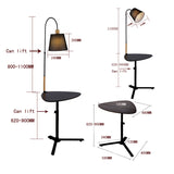 Modern lifting computer desk floor lamp living room study bedside table E27 LED 220V mobile coffee table small table floor lamp