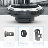 FD-C Lens Adapter Ring For Canon FD FL Lens To C-Mount Cine Mount Camera Adapter Ring