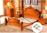 4PCS Wood Bed Rail Hook Plates for Wooden Headboard Footboard Frame Bracket Heavy Duty Universal Hardware Claw Hook Plate