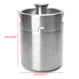 2L Stainless Steel Mini Portable Beer Bottle Barrels Beer Keg Screw Cap Beer Growler Homebrew Wine Pot Barware Party Accessories