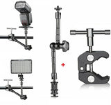 Used to install HDMI monitor, LED light, camera flash, camera DSLR, super clamp 11-inch adjustable magic articulated arm clamp,