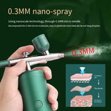 USB Airbrush Kit Nano Airbrush Compressor Handheld Airbrush Gun for Crafts Makeup Tattoo Painting High Pressure Oxygen Injector