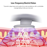 Neck Massager Heating Cervical Massager Neck Pain Relief 5 Massage Modes 15 Levels Intensity Voice Broadcast Remote Control
