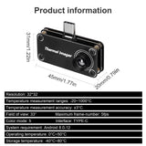 Type-C Interface 32*32 Resolution Infrared Thermal Imager Tempreature Measurement Meter Cellphone for Android Mobilephone