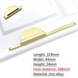 High Grade Cabinet Handle Modern Simple Semicircular Gold Pulls Wardrobe Door Knobs Zinc Alloy Household Hardware
