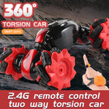 2.4Ghz 4CH Stunt Drift Crawler Dual RC Car Gesture Induction Twisting Off-Road Vehicle Toys for Children