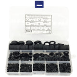 600Pcs Black Nylon Rubber Flat Washer Assortment Kit for M2 M2.5 M3 M4 M5 M6 M8 M10 M12 Plain Repair Washer Furniture Gasket Kit
