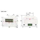 20HZ LCD Display 5 Digit Digital Electronic Counter Puncher Magnetic Inductive Proximity Switch Metal Sensor