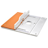 Aluminium Router Table Insert Plate Electric Wood Milling Flip Board with Miter Gauge Guide Set Table Saw Woodworking Workbench
