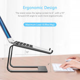 Laptop Stand Aluminum Riser Desktop Holder Notebook Cooling Stand for Macbook Air Pro