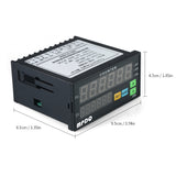 Dual Light-emitting Diode Display Digital Counter 90~265V AC/DC Length Meter with 2 Relay Output and Pulse PNP NPN