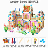 DIY Wooden Dollhouse Kids Assemble Family DollHouse Castle Toys With Car Colorful Casa Doll Houses Wood Toys For Children Gifts