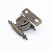 2pc Antique cabinet hinge Green bronze Folding Crown Head detachable hinges for furniture Wardrobe Cupboard door repair hardware