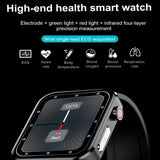 ECG Smart Watch E86 Men IP68 Waterproof 1.7inch Support Blood Oxygen Body Temperature for Android Ios Wristband