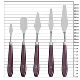 5 Pieces Painting Knives Set Stainless Steel Spatula Palette Knife Oil Painting Accessories Color Mixing Set for Canvas Acrylic