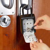 Door Padlock Key Storage Secret Box Organizer 4 Digit Combination Password Security Code Lock No Key Home Safe Box Caja Fuerte