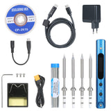 SEQURE Electric Soldering Iron with OLED Digital Intelligent Soldering Iron Kit with 45W PD Power Adapter and 4 Iron Heads EU