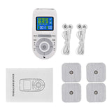 Portable Dual-Channel TENS&amp;EMS Device Pulse Massager Muscle Stimulator Unit 12 Massage Modes 40 Strength Levels Adjustable Timer