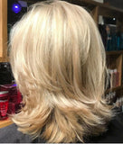 Wig women's short hair partial fiber head cover Wig