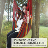 Outdoor Hammock Swing Thicken Chair Hanging Swing Chair Portable Relaxation Canvas Swing Travel Camping Lazy Chair No Pillow