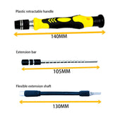 Adjustable 115 in 1 Magnetic Precision Screwdriver Set Computer Pc For Phone Repair Tool Kit H Non-Slip Handles Multifunctional