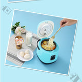 220V Mini Portable Electric Rice Cooker Non-stick Inner 1.2L Multifunctional Electric Cooking Machine EU/AU/UK/US Plug