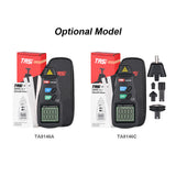 TASI TA8146C 2 in 1 Contact&amp;Laser Non-contact Digital Tachometer 2.5-99999RPM Photoelectric Rotation Speed Meter Memory Function