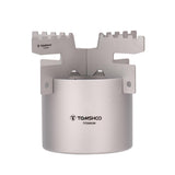 Lightweight Titanium Liquid Spirit Alcohol Stove Furnace Camping Alcohol Stove  with Cross Stand Rack for Outdoor Camping Hiking